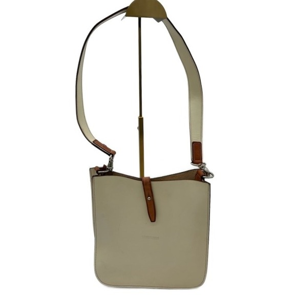 Y2K Dooney & Bourke Yellow Leather Crossbody Bucket Bag Purse Handbag 8x9" - Picture 1 of 6